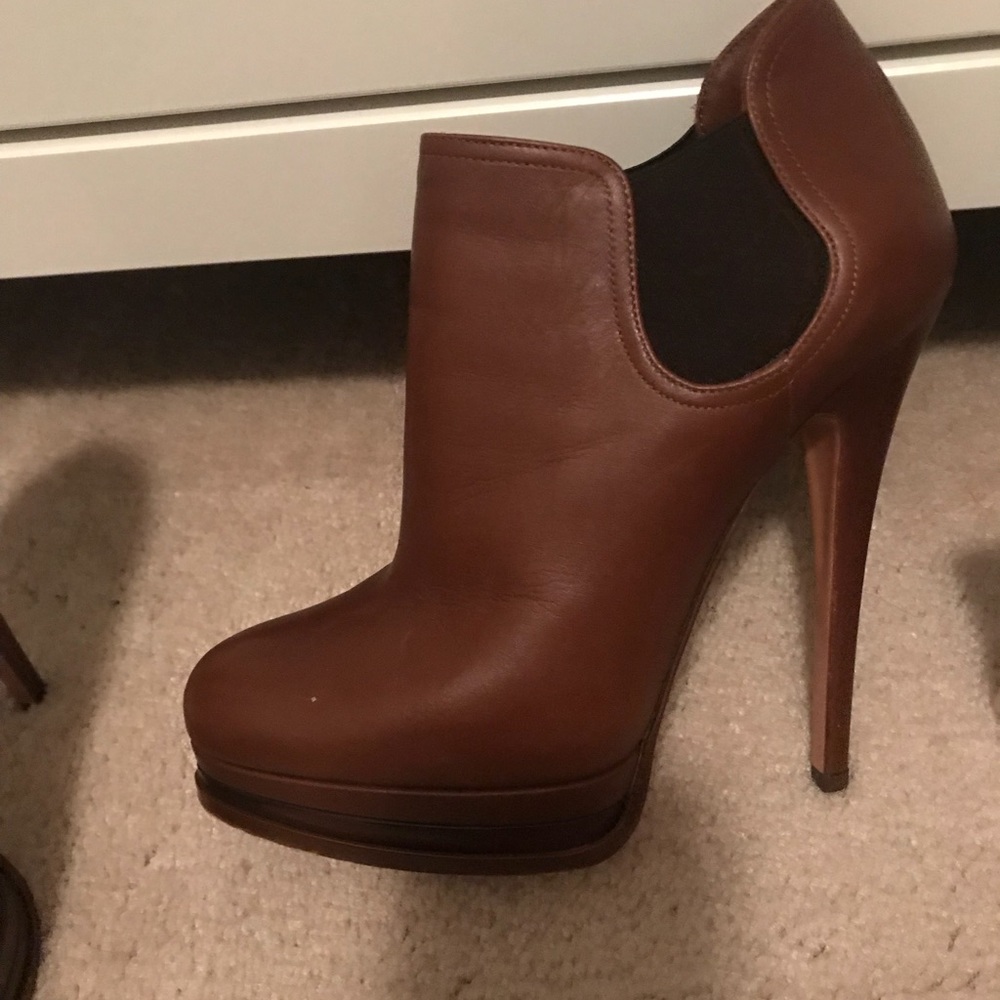 Casadei Brown leather booties